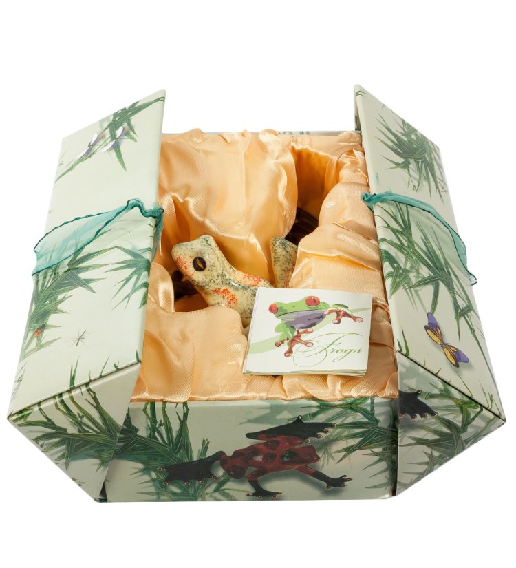 Фигурка из фарфора Кубинская Лягушка Pavone JP-08/13, упаковочный вид