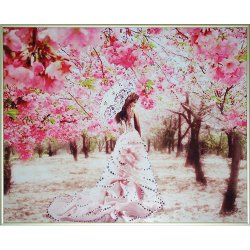 Картина Краски весны c кристаллами Swarovski