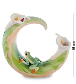 Ваза из фарфора Лягушка на лилии