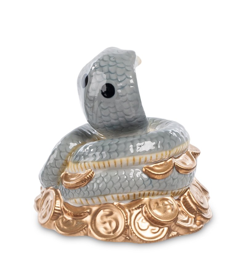 Керамическая фигурка Змея - к богатству Pavone CMS-37/10, фотография сбоку