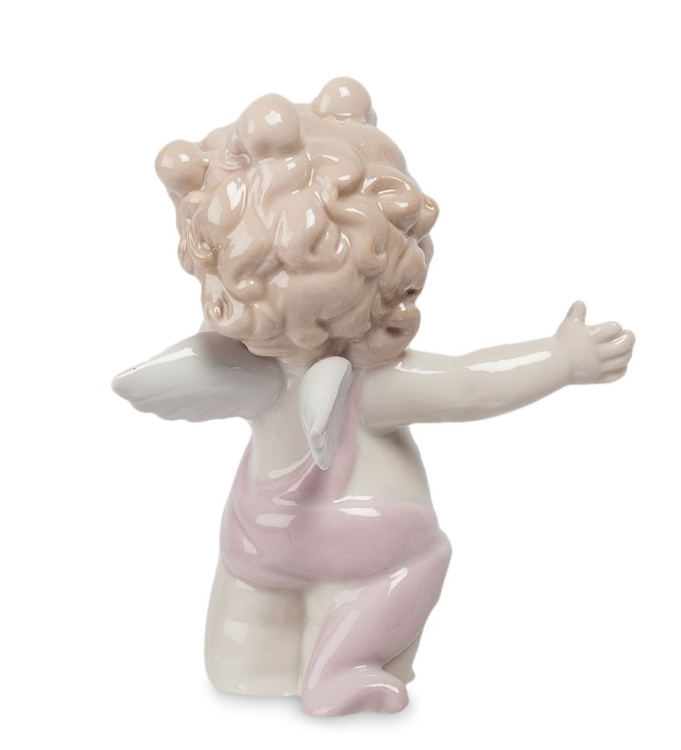 Фигурка из фарфора Амурчик с вытянутыми руками Pavone JP-09/ 1, фотография со спины