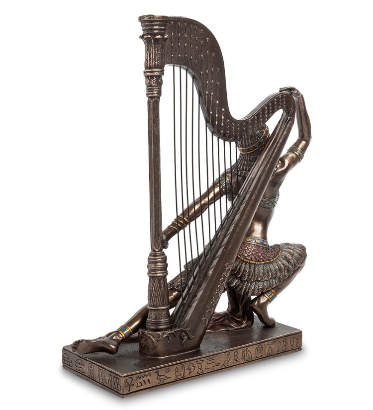 Статуэтка Египтянка с арфой Veronese WS-448, оборотная сторона