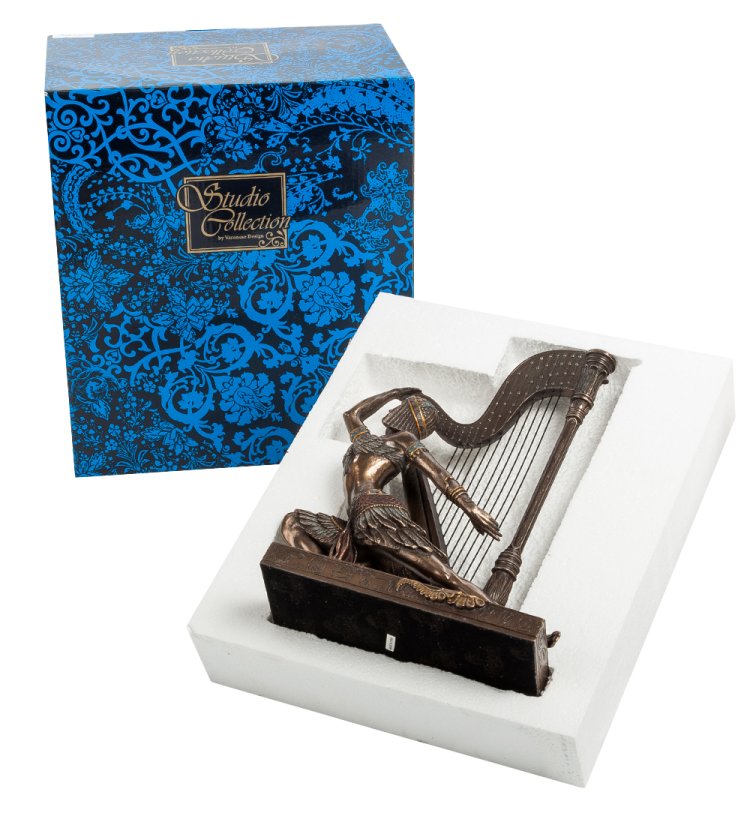 Статуэтка Египтянка с арфой Veronese WS-448, упаковочный вид