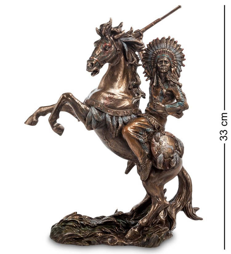 Статуэтка Индеец-победитель на коне Veronese WS-444