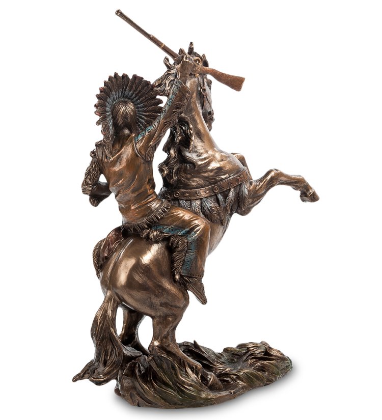 Статуэтка Индеец-победитель на коне Veronese WS-444, оборотная сторона