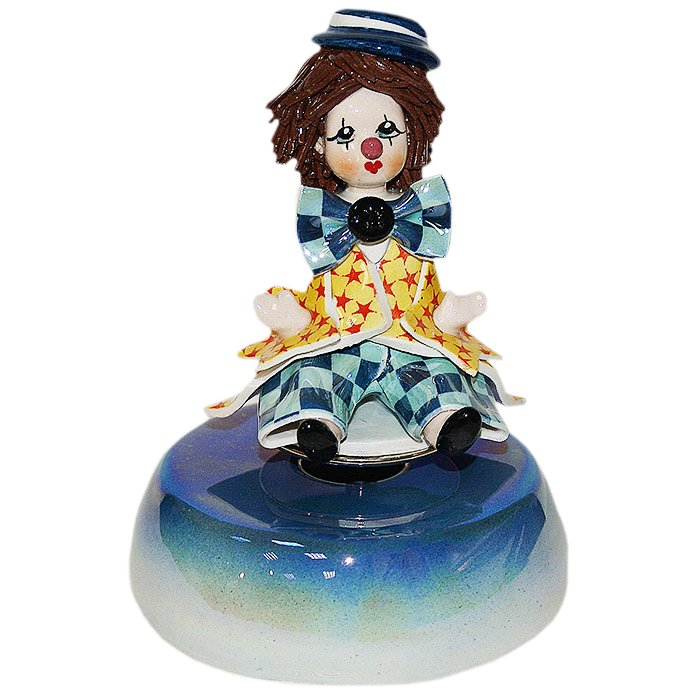 Статуэтка из фарфора музыкальная Клоун в шляпе