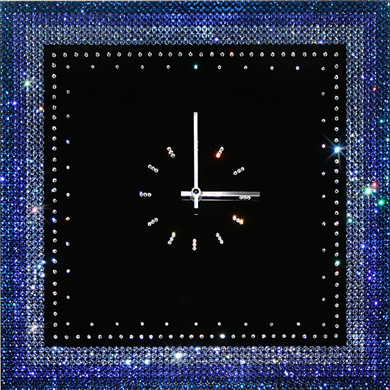 Часы с кристаллами Swarovski - Голубой браслет