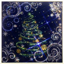 Картина Елка ажурная c кристаллами Swarovski