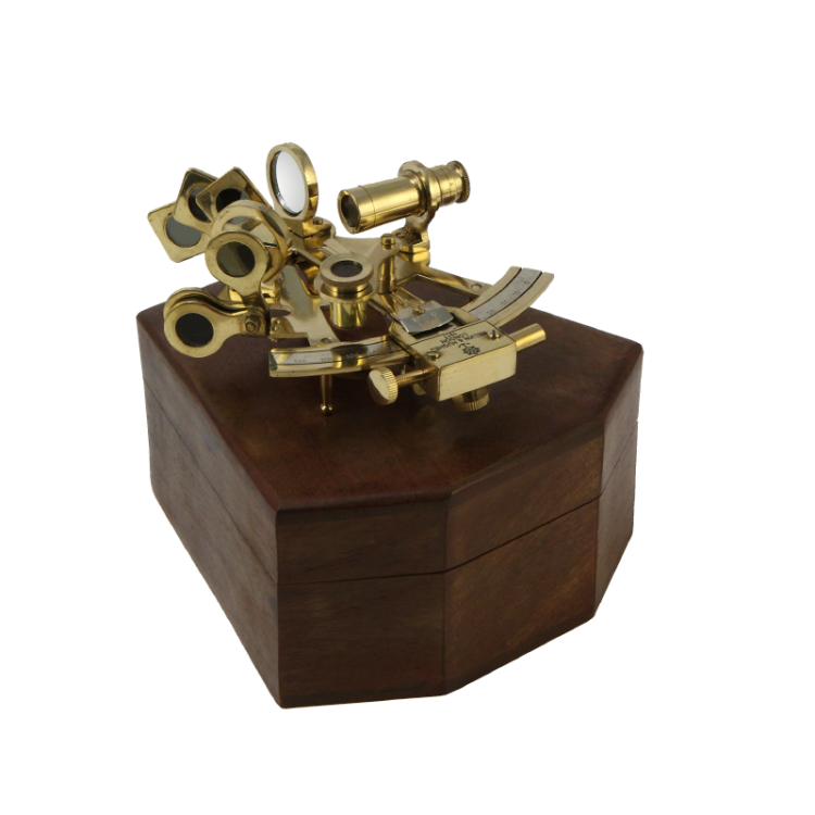 Морской секстант в деревянном футляре Nautical NA-1802-SB, секстант на футляре