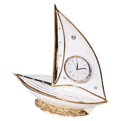 Часы из керамики Парусник c кристаллами Swarovski