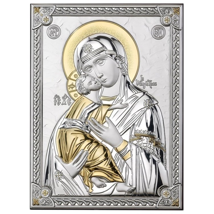 Владимирская Икона Божией Матери, Размер: 5х7 см