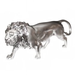 Статуэтка Серебряный Лев на прогулке