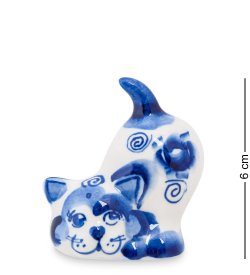 Фигурка Кот-Мурзик Голубая гжель