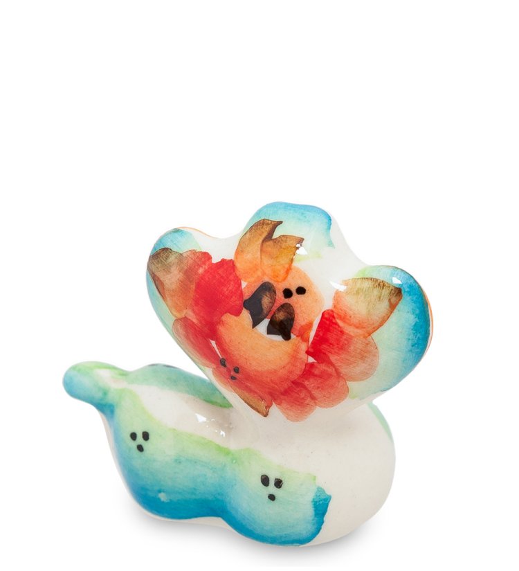 Фигурка Змея Маня Цветная гжель ГЛ-306, фотография со спины