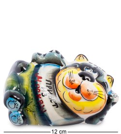 Статуэтка большой Кот Таити Цветная гжель