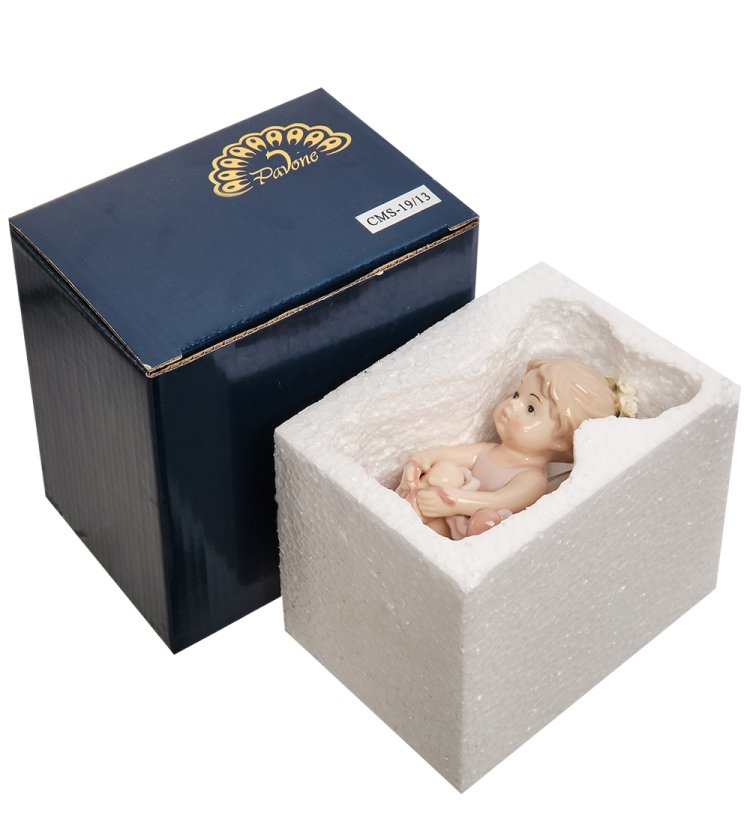 Статуэтка из фарфора Малышка Балерина Ангелочек Pavone CMS-19/13, упаковочный вид