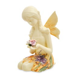 Фигурка из фарфора Девушка-эльф в оранжевом платье