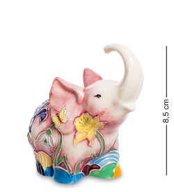 Статуэтка из фарфора Розовый слоненок с поднятым хоботом