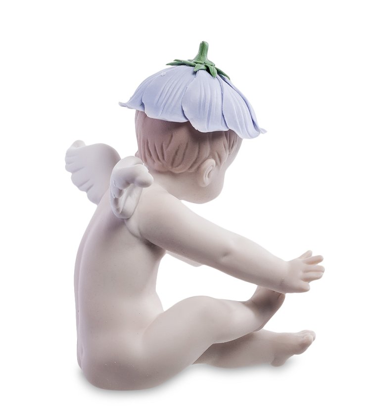 Статуэтка из бисквитного фарфора Амурчик сидит Pavone JP-13/ 3, фотография со спины