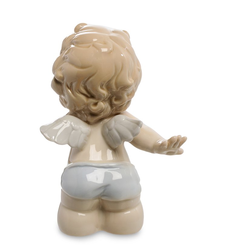 Статуэтка из фарфора Ангелочек карапуз стоит Pavone JP-34/ 6, фотография со спины