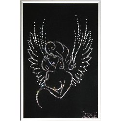 Картина Рождение ангелочка c кристаллами Swarovski