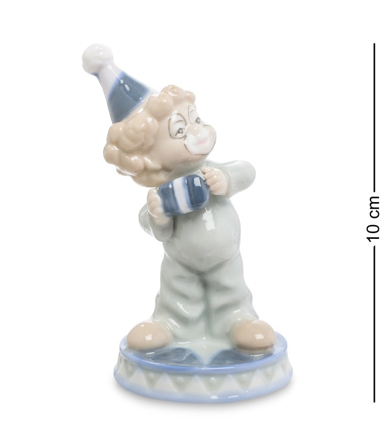 Статуэтка из фарфора Маленький клоун с гармошкой Pavone JP-19/11