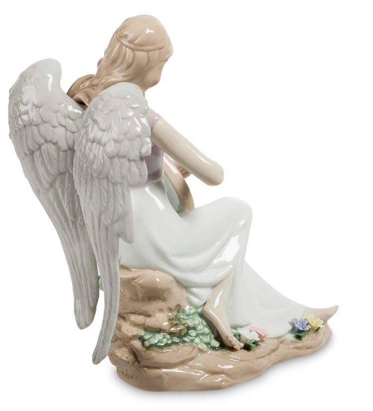 Статуэтка из фарфора Ангел Волшебная домра Pavone JP-16 /10, фотография со спины