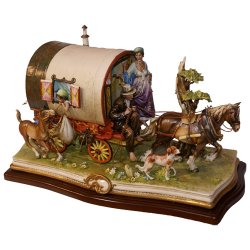 Фарфоровая статуэтка Композиция Кибитка