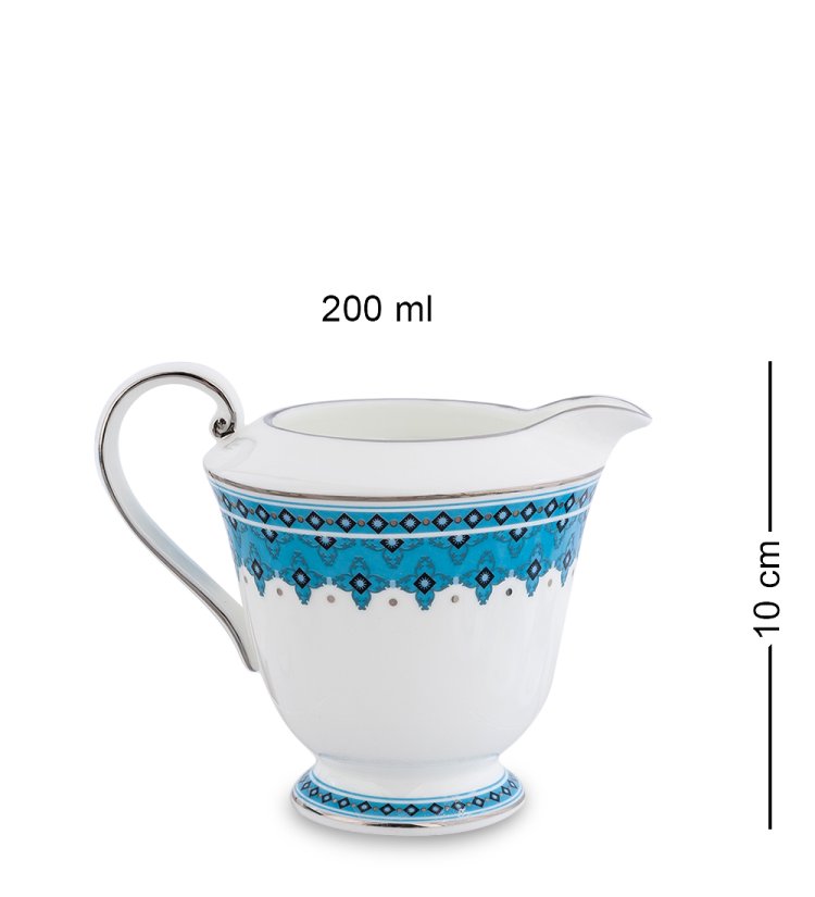 Чайный сервиз на 6 персон с тарелками Византия Pavone JK-192, фотография молочника