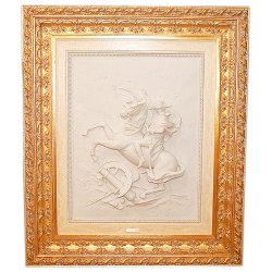 Барельеф из фарфора Наполеон белый