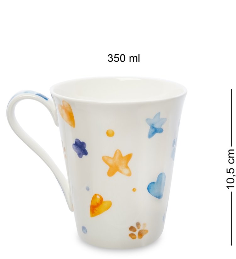 Кружка из фарфора Любовь Pavone JK-274, оборотная сторона