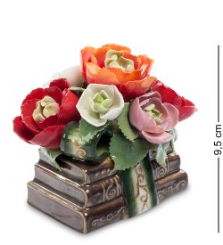 Музыкальная статуэтка Цветы и книги