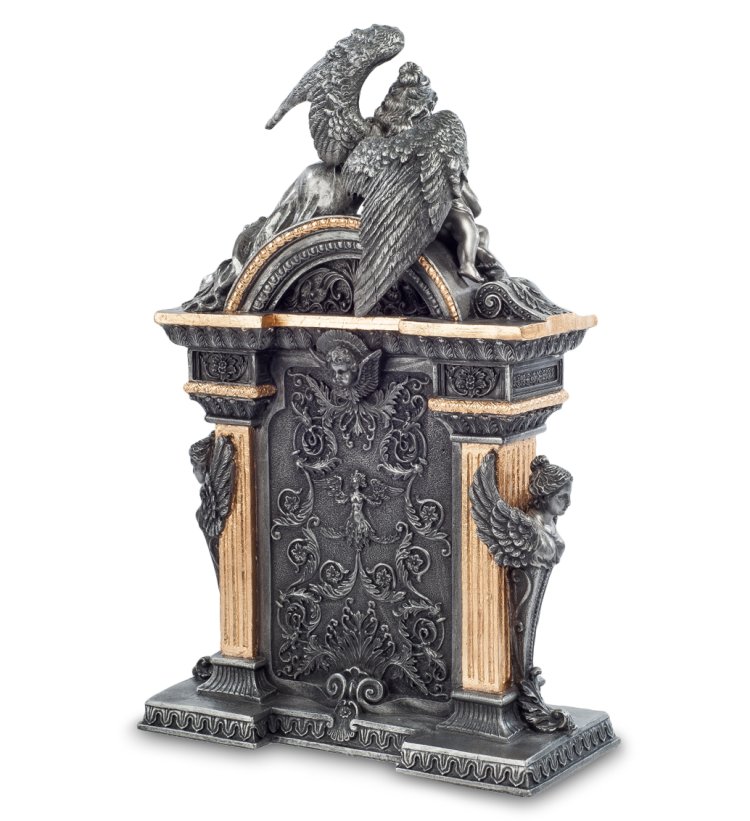 Часы в стиле барокко Ангел и его дитя Veronese WS-608, оборотная сторона