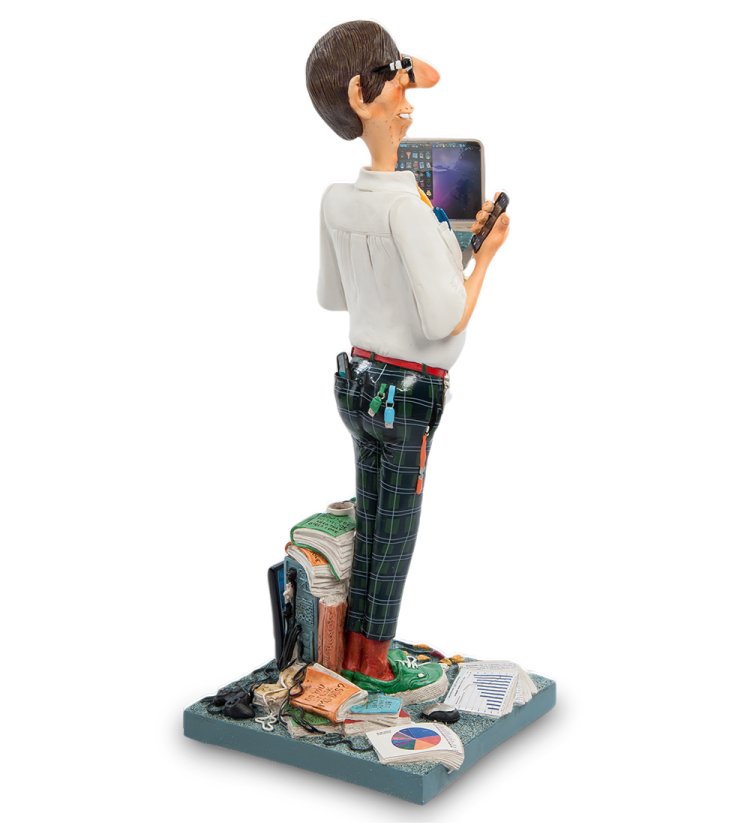 Статуэтка Деловой Программист - The Computer Expert Forchino FO-85530, оборотная сторона