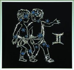 Картина Звездные близнецы c кристаллами Swarovski