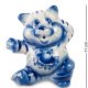 Фигурка Кот-Плясун Голубая гжель ГЛ-187