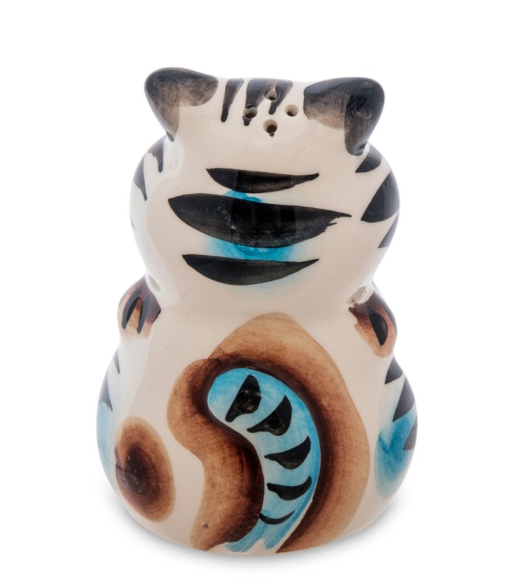 Фигурка Кот Мойша Цветная гжель ГЛ-370, фотография со спины