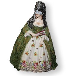 Фарфоровая статуэтка Дама в шали
