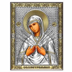Семистрельная Икона Божией Матери, Размер: 14х18 см