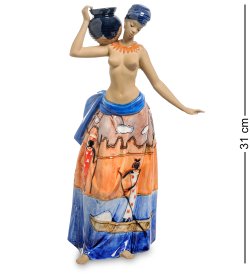 Статуэтка из фарфора Африканка с кувшином
