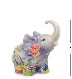 Статуэтка из фарфора Голубой слоненок с поднятым хоботом
