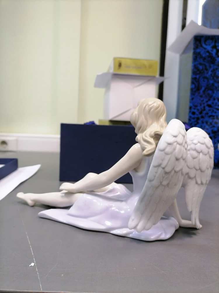 Статуэтка из фарфора Девушка Ангел с крыльями Pavone JP-10/ 3, фото со склада оборотная сторона