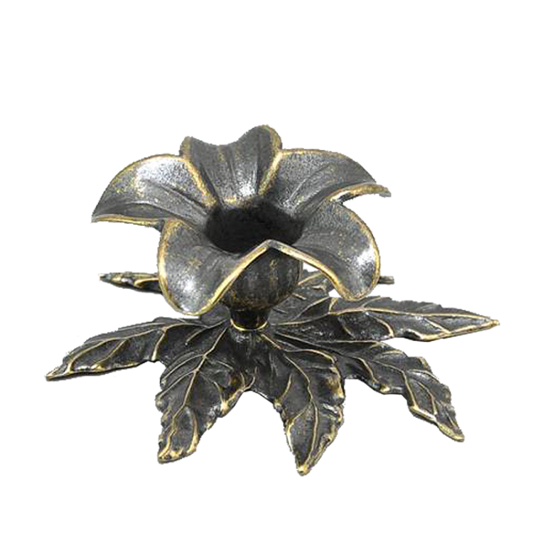 Подсвечник на 1 свечу цветок, антик Alberti Livio AL-80-355-ANT