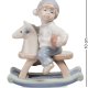Статуэтка из фарфора Мальчик на Лошадке с мячиком Pavone JP-36/17