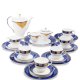 Чайный сервиз на 6 персон с тарелками Золотой Палермо Pavone JK-194