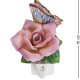 Светильник из фарфора Роза с бабочкой Pavone CMS-16/ 5