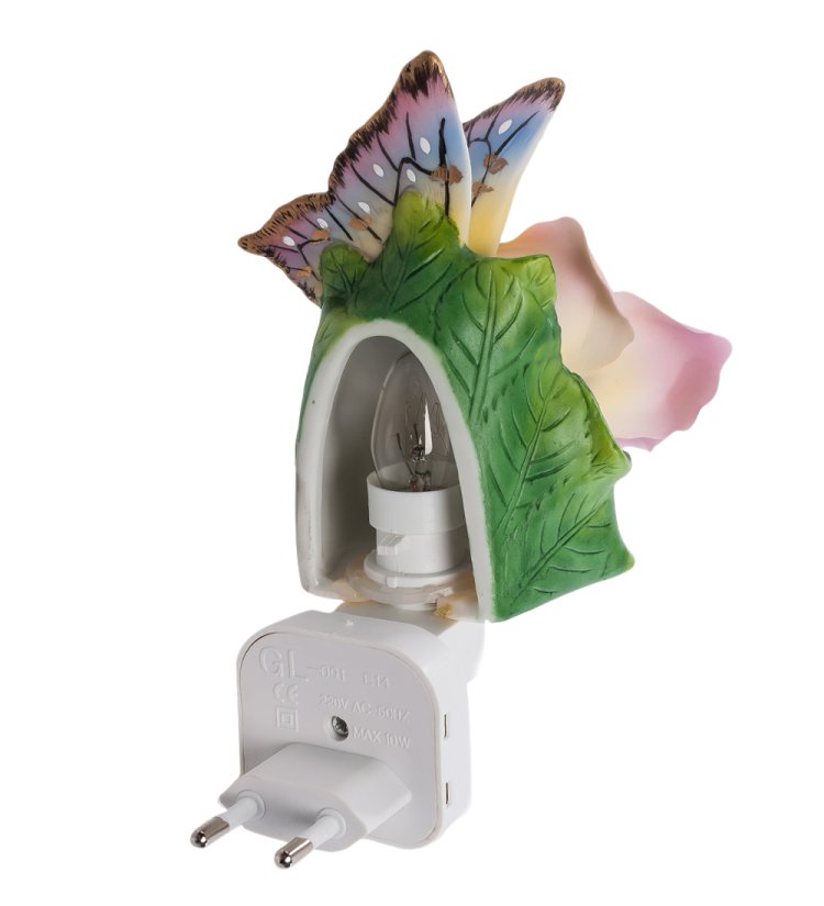 Светильник из фарфора Роза с бабочкой Pavone CMS-16/ 5, фотография снизу