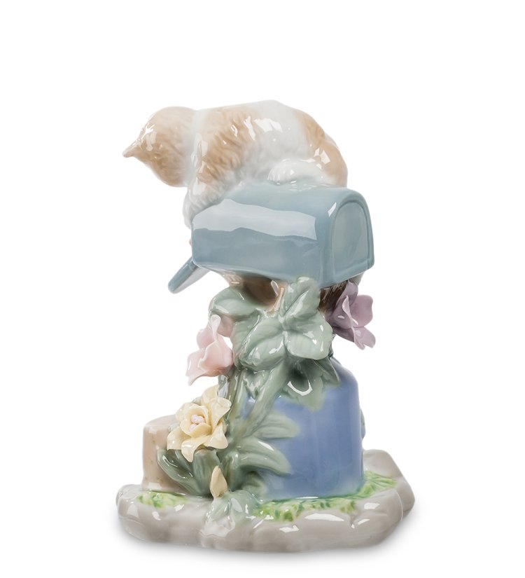 Фигурка из керамики Пушистый почтальон Pavone CMS-15/67, фотография со спины