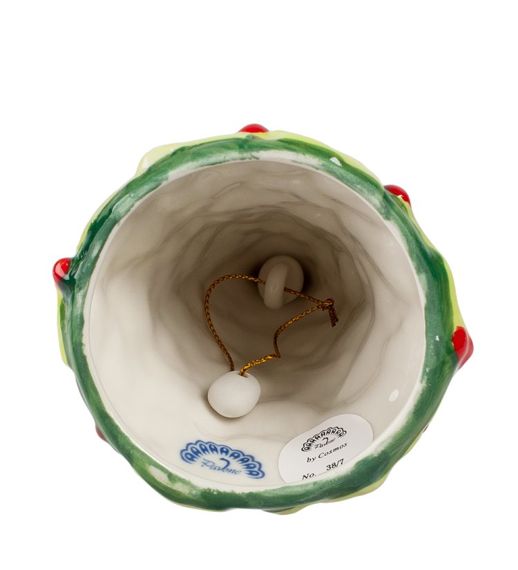 Колокольчик из керамики Рождественская елка CMS-38/ 7, вид изнутри