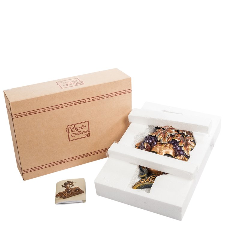 Венецианская маска Спелый Виноград Veronese WS-355, упаковочный вид